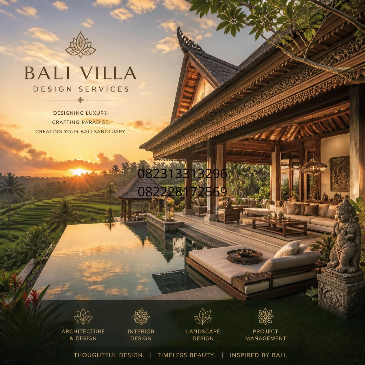 desain villa mewah Bali