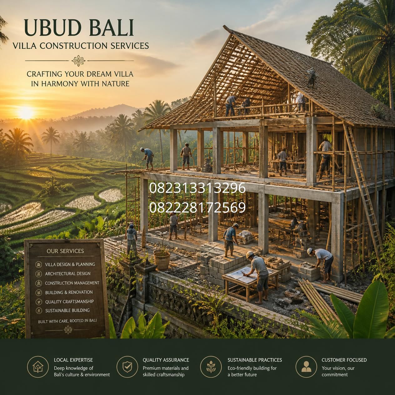 bangun villa di Ubud Bali